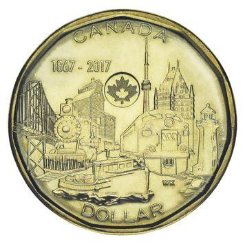 Coin Canada 1 dollar 2017 "150 years of Canada" UNC