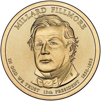 Монета США 1 долар 2010 P &laquo;13-й Президент Міллард Філлмор&raquo; UNC (KM#475) М01367 фото