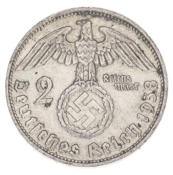 Монета Німеччина 2 марки 1938 Срібло F-VF J (KM#93) М17063 фото