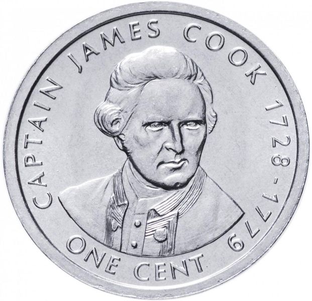 Cook Islands 1 cent 2003 "275th anniversary of the birth of James Cook" UNC (KM # 419)