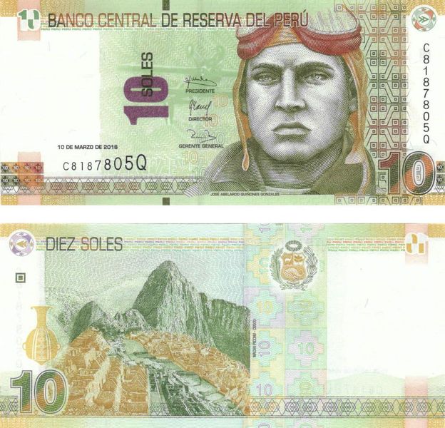 Peru 10 Sol 2016 UNC (P192)