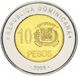 Dominican Republic 10 pesos 2008-2010 UNC