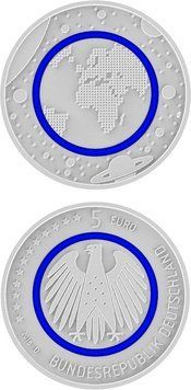 Німеччина 5 євро 2016 &laquo;Планета Земля&raquo; UNC (KM#348) М04893 фото