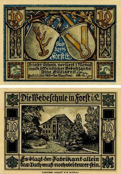 Banknote Germany Notgeld 10 pfennig 1921 F-VF Fleming