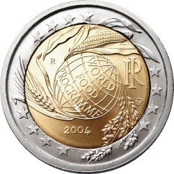 Італія 2 ЄВРО 2004 «Всесвітня продовольча програма» UNC (KM#237) М00170 фото