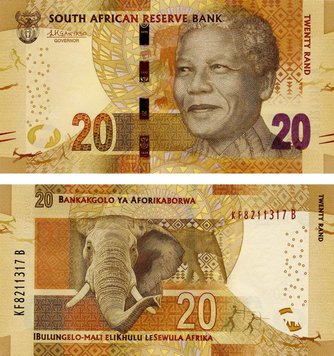 South Africa 20 rand 2014 UNC Elephant (P134)