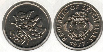 Seychelles 50 cents 1977 VF (KM # 34)