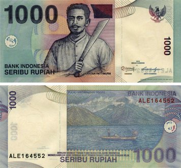 Indonesia 1000 rupees 2013 UNC (P141)