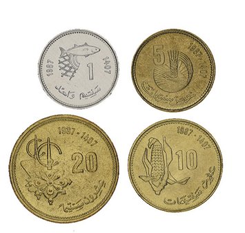 Марокко набір з 4 монет 1987 AU-UNC 1, 5, 10, 20 см М15116 фото