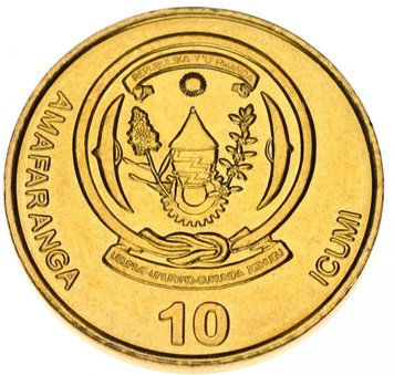 Rwanda 10 Francs 2009 UNC (KM # 34)