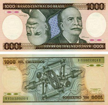 Banknote Brazil 1000 Cruzeiro 1981-1986 UNC (P201)
