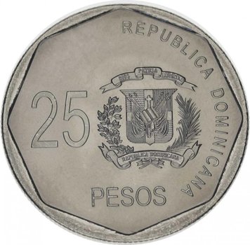 Dominican Republic 25 pesos 2008-2010 UNC