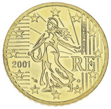 Монета Франція 50 євроцентів 2001 UNC М21984 фото