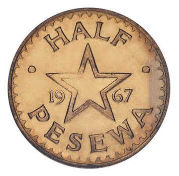 Ghana 0.5 pesewa 1967 F-VF