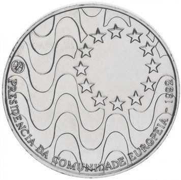 Монета Португалія 200 ескудо 1992 &laquo;Головування в ЄС&raquo; AU-UNC (KM#663) М09761 фото