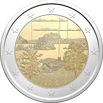 Монета Фінляндія 2 євро 2018 &laquo;Культура фінської сауни&raquo; UNC М10342 фото