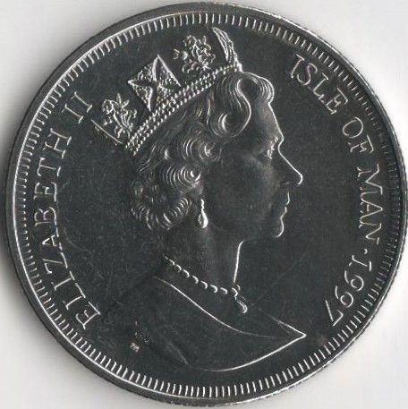 Острів Мен 1 крона 1997 році "Кот.&nbsp;Кішка &raquo;UNC (KM#774) М08093 фото