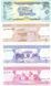 Afghanistan set of 8 UNC banknotes