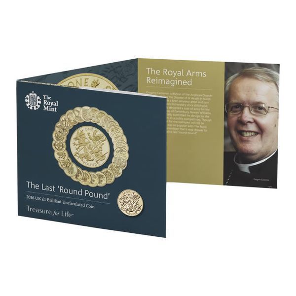 United Kingdom 1 pound 2016 "Last round pound" UNC blister