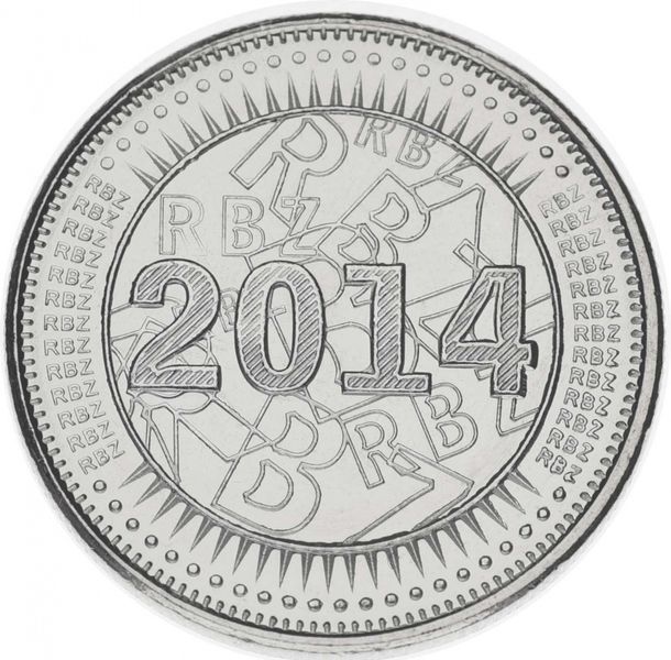 Зімбабве 25 центів 2014 UNC М07729 фото