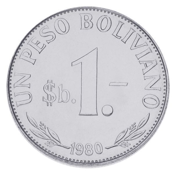 Монета Боливия 1 боливиано 1980 UNC М16999 фото