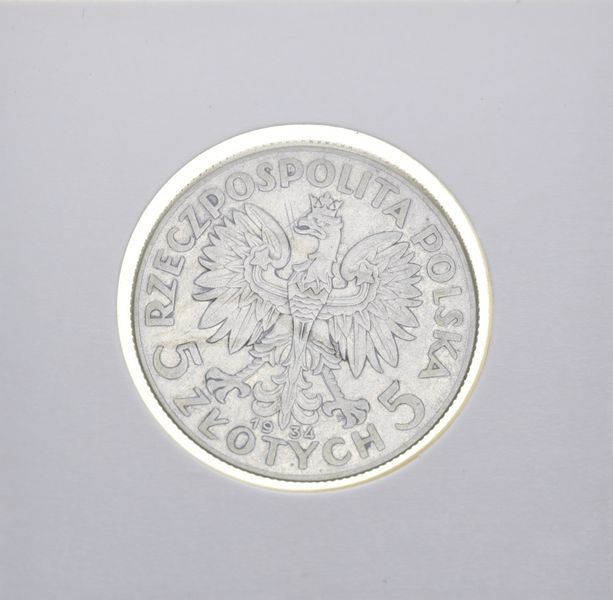 Coin Poland 5 zloty 1934 Silver F-VF