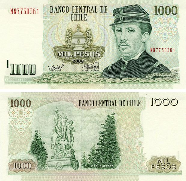 Chile 1000 Pesos 2006 UNC (P154)