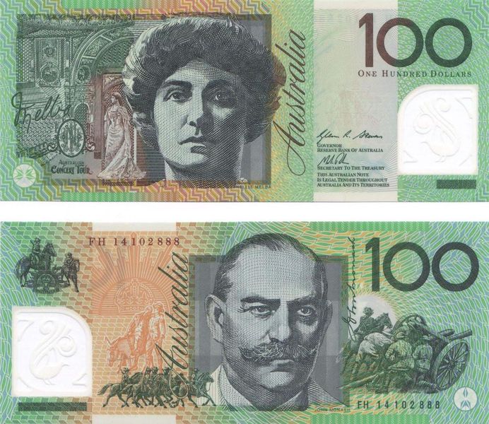 Australia $ 100 2014 UNC (P61)