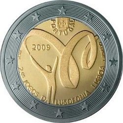 Portugal 2 Euro 2009 "Sports Games of the Portuguese Speaking Countries" UNC (KM # 786)