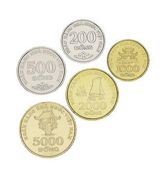 Vietnam set of 5 coins 2003 "200, 500, 1000, 2000, 5000 dong" UNC