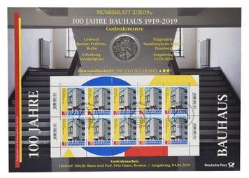 Монета Німеччина 20 євро 2019 Срібло AU-UNC J Bauhaus у сувенірній упаковці М21732 фото