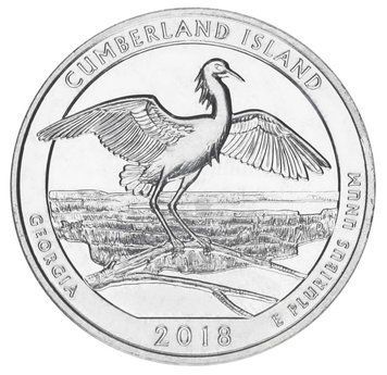 Монета США 25 центів (квотер) 2018 S &laquo;Острів Камберленд (44-й парк)&raquo; UNC М09655 фото
