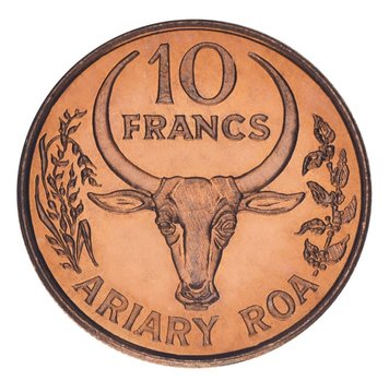 Madagascar 10 francs 1996 UNC Ariary