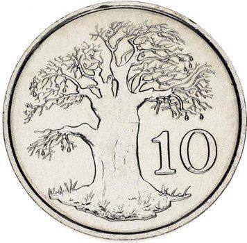 Зімбабве 10 центів 1999 AU-UNC М12243 фото