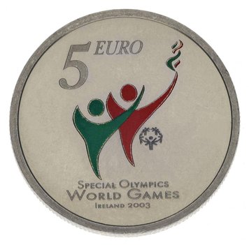 Ірландія 5 євро 2003 UNC Спеціальна Олімпіада 2003 року в Дубліні М15067 фото