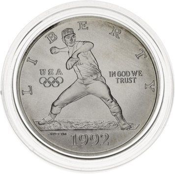 Coin USA 1 dollar 1992 Silver D UNC XXV Summer Olympic Games in Barcelona Baseball (KM # 234)