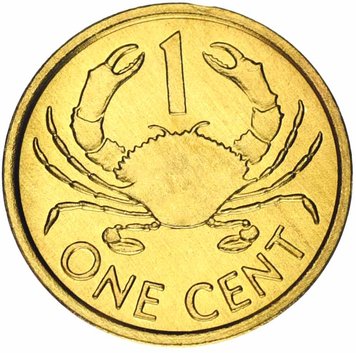 Seychelles 1 cent 1977 F-VF (KM # 30)