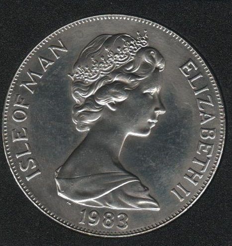 Острів Мен 1 крона 1983 році "Літак Брати Райт&raquo; UNC (KM#104) М07893 фото