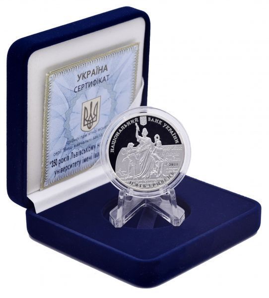 Монета Украина 5 гривен 2011 Серебро Proof 350 лет Львовскому университету им. Ивана Франка (Ag 925, 15,55 грамм) М14362 фото