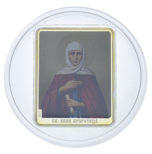 Coin Cook Islands 5 Dollars 2011 Silver Proof Coin Named Anna - Saint Anne the Prophetess