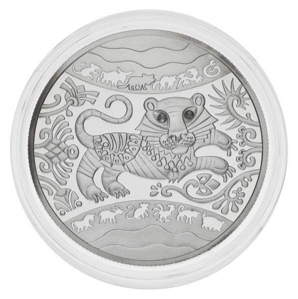 Монета Україна 5 гривень 2010 року Рік тигра Срібло Proof (KM # 577) М01249 фото