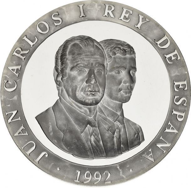 Монета Іспанія 2000 песет 1992 Срібло UNC Олімпійські ігри в Барселоні в 1992 році Біг Спринтер (KM#913) М12179 фото