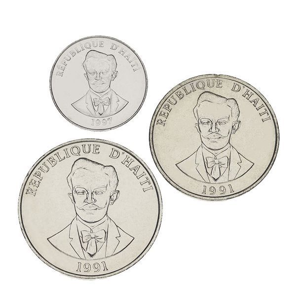 Набір монет Гаїті набір з 3 монет 1991-1997 UNC 5, 20, 50 сантимів М15831 фото