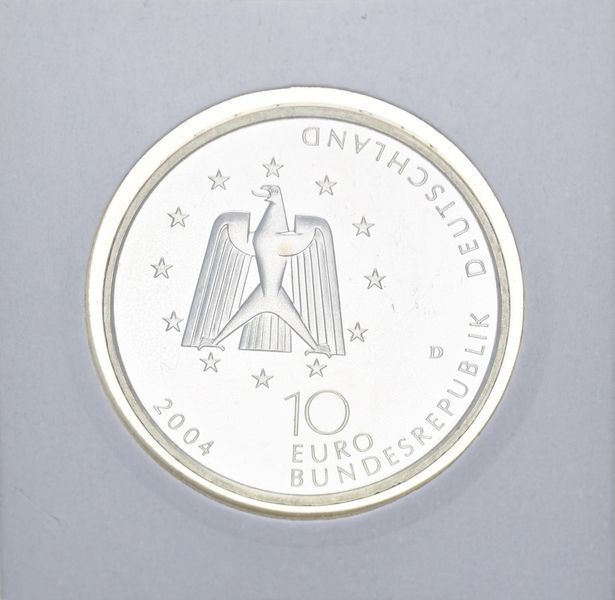 Германия 10 евро 2004 &laquo;Международная космическая станция&raquo; Серебро UNC М10890 фото