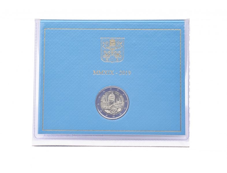 Vatican 2 euro 2019 Bimetal 90th anniversary of the founding of the Vatican city-state UNC