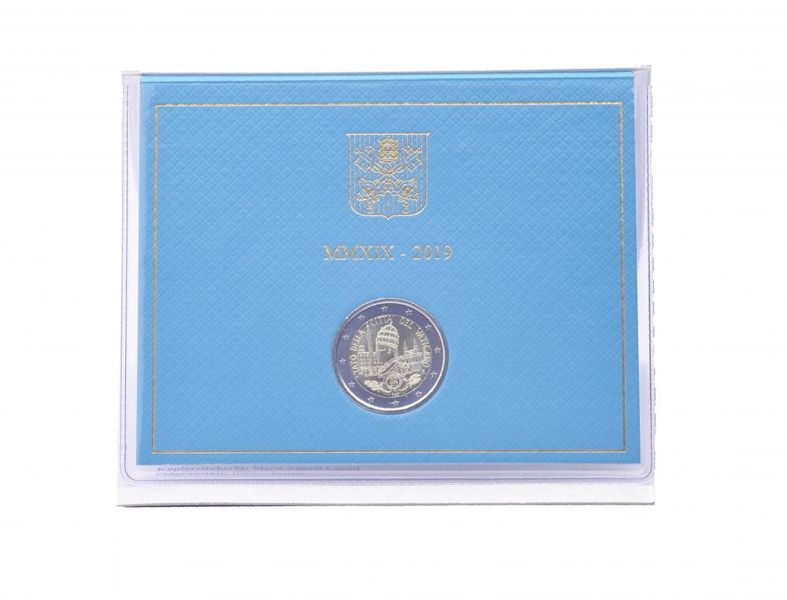 Vatican 2 euro 2019 Bimetal 90th anniversary of the founding of the Vatican city-state UNC