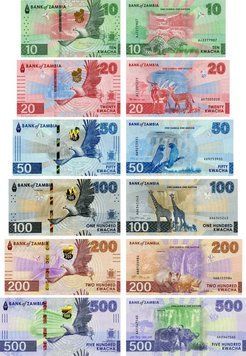 Набор банкнот Замбия Набор из 6 банкнот 2025 UNC 10, 20, 50, 100, 200, 500 квача Б23695 фото