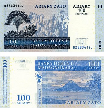 Madagascar 100 Ariari 2004 UNC (P86)