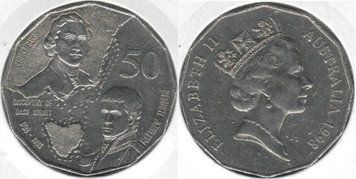 Australia 50 cents 1998 "Bass Strait Discovery" VF (KM # 364)