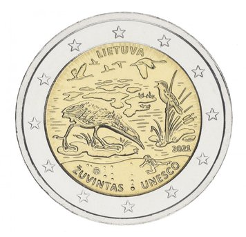 Lithuania 2 Euro 2021 Bimetal UNC Biosphere Reserve uvintas